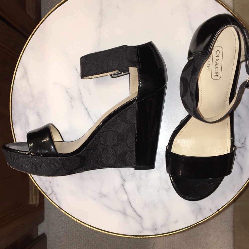 COACH patent leather wedges - Picture 5 of 13